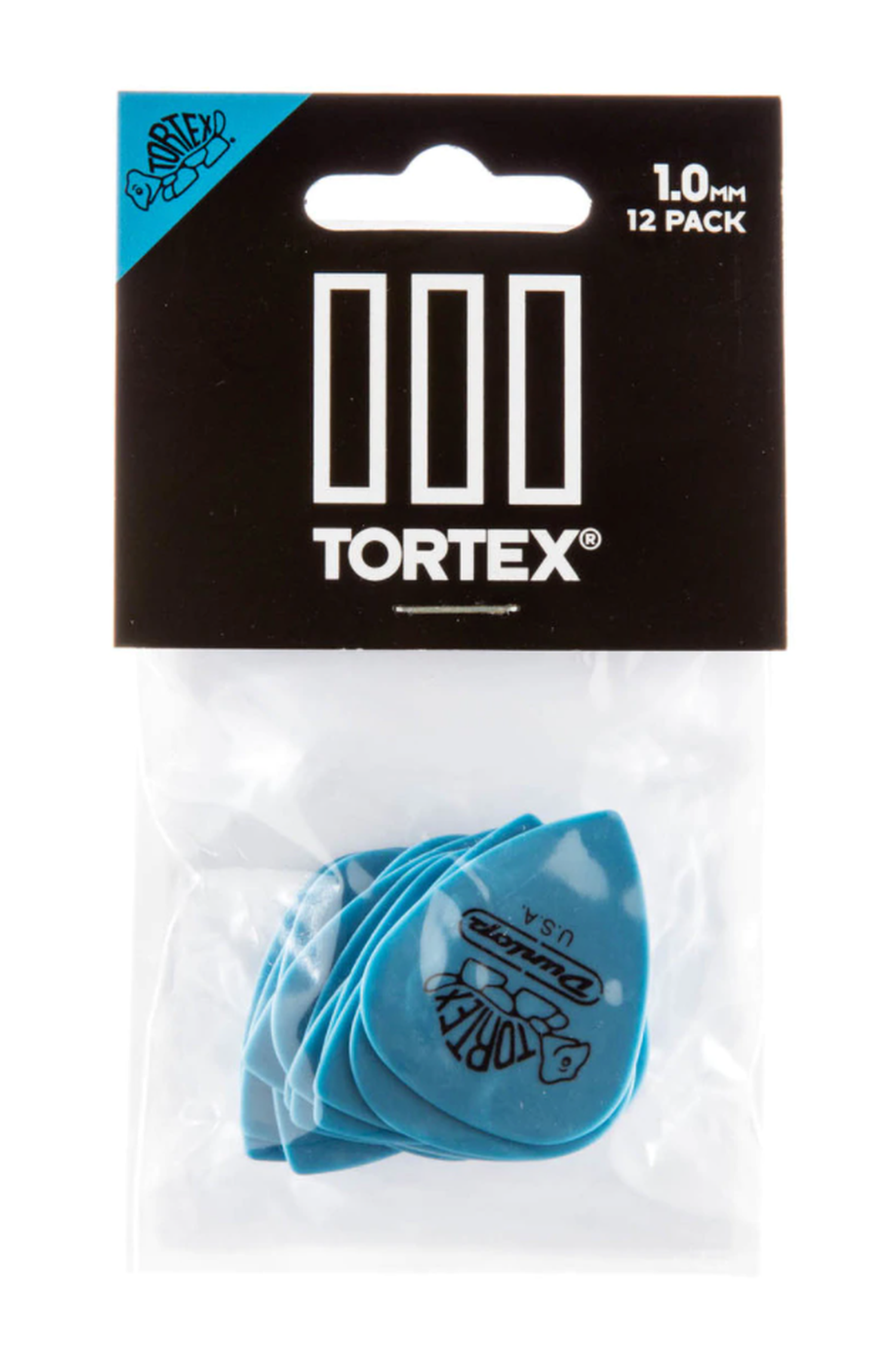 Dunlop 462P100 Tortex TIII Guitar Picks 1.00mm 12 pack - Blue