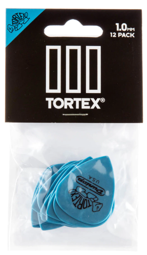 Dunlop 462P100 Tortex TIII Guitar Picks 1.00mm 12 pack - Blue - Walt Grace Vintage