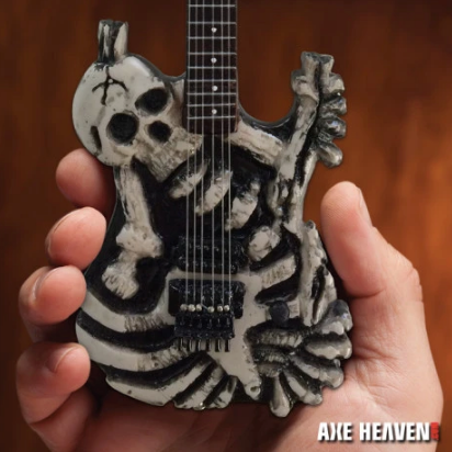 George Lynch Skull & Bone Mini Guitar Replica