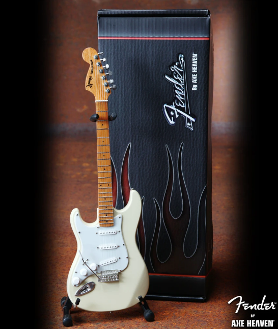 Fender™ Cream Reverse Headstock Strat™ Mini Guitar - Walt Grace Vintage