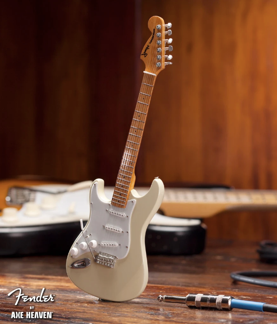Fender™ Cream Reverse Headstock Strat™ Mini Guitar - Walt Grace Vintage