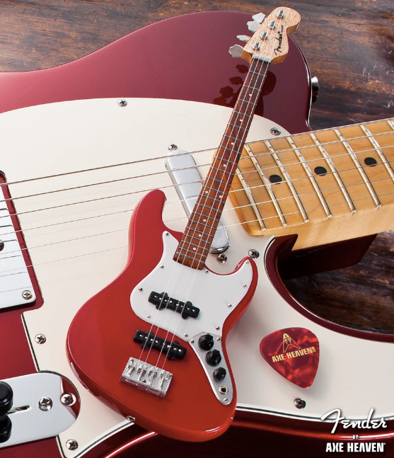 Fender™ Red Jazz Bass™ Mini Guitar - Walt Grace Vintage