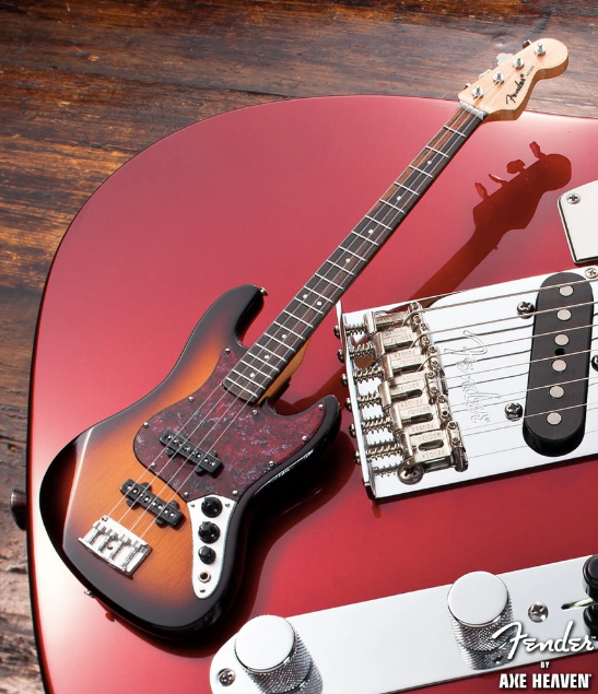 Fender™ Sunburst Jazz Bass™ Mini Guitar - Walt Grace Vintage