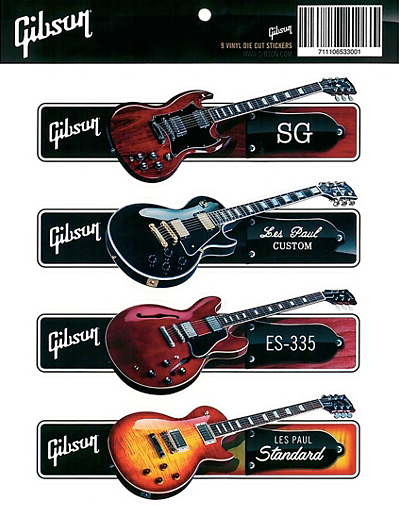 Gibson 9 Vinyl Cut Stickers