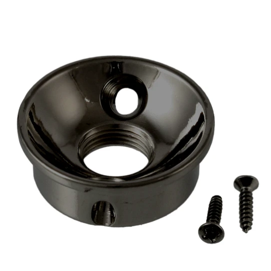 Allparts AP-5270-003 Black Retrofit Jackplate for Telecaster® - Black Plated Brass