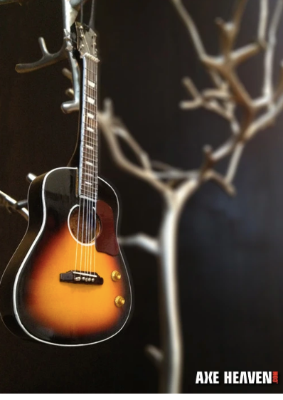 Sunburst Acoustic Guitar Holiday Ornament