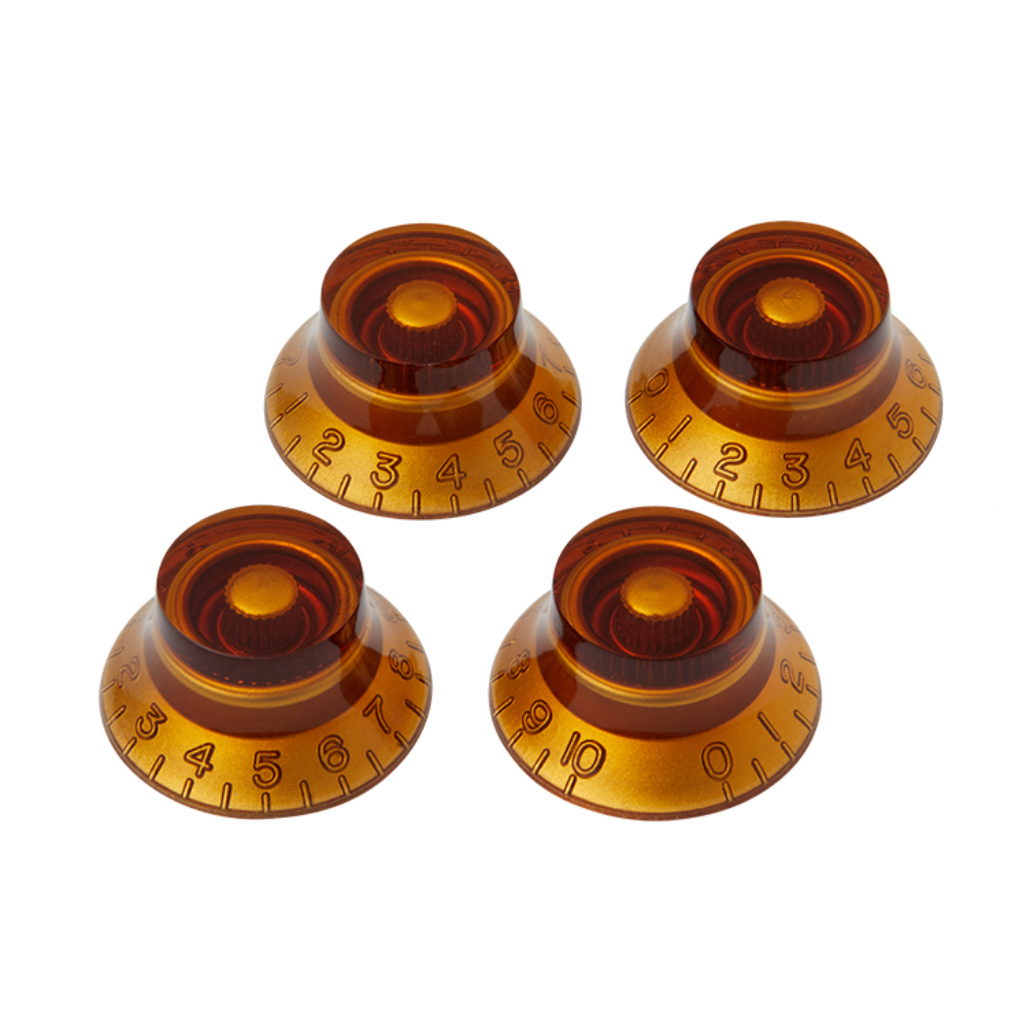 Gibson Top Hat Knobs Set of 4 - Amber