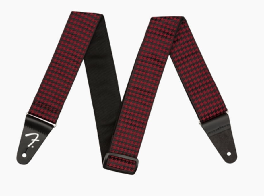 Fender Houndstooth Jacquard Strap - Red