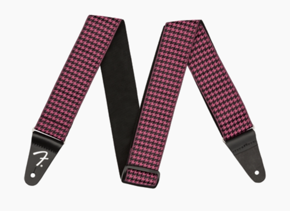 Fender Houndstooth Jacquard Strap - Pink