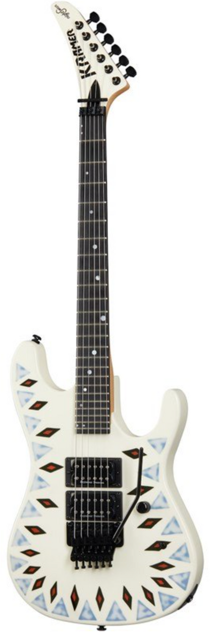 Kramer NightSwan Electric Guitar - Vintage White with Aztec Graphic