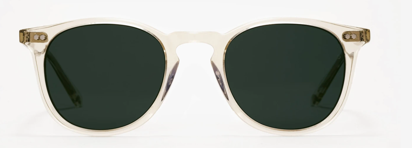 Johann Wolff Sunglasses - Kepler in Champagne w/ Green Polar Lenses