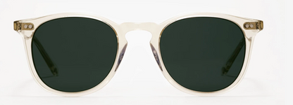 Johann Wolff Sunglasses - Kepler in Champagne w/ Green Polar Lenses
