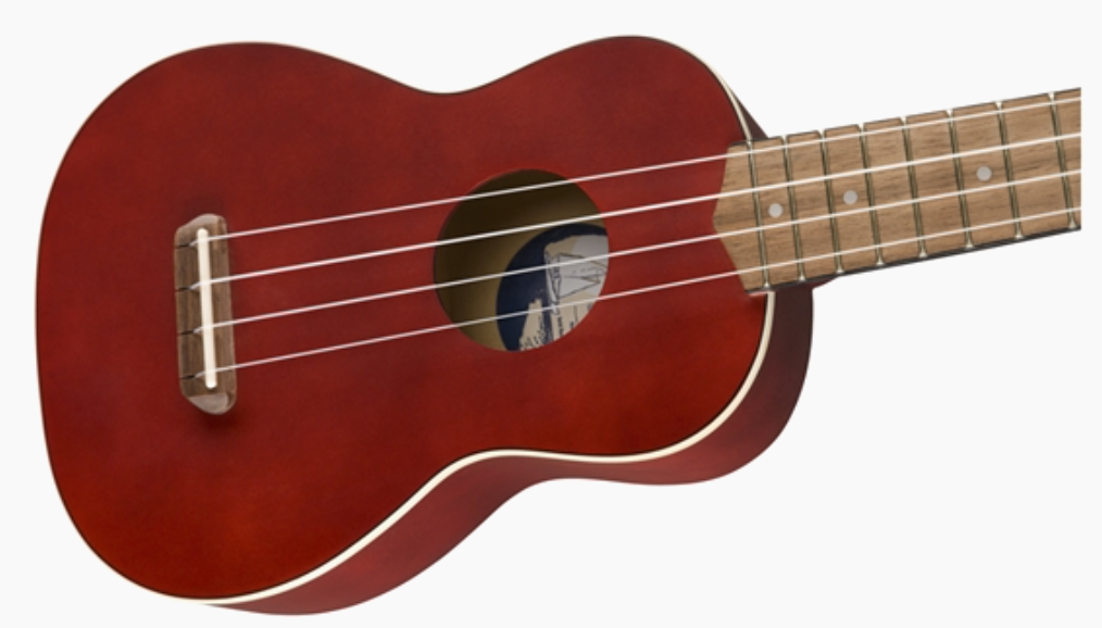 Fender Venice Soprano Ukulele Walnut Fingerboard - Cherry