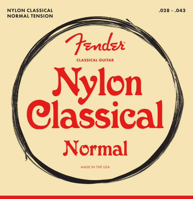 Fender Nylon Classical Normal Tension Tie-End Guitar Strings .028 - .043