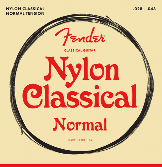 Fender Nylon Classical Normal Tension Tie-End Guitar Strings .028 - .043