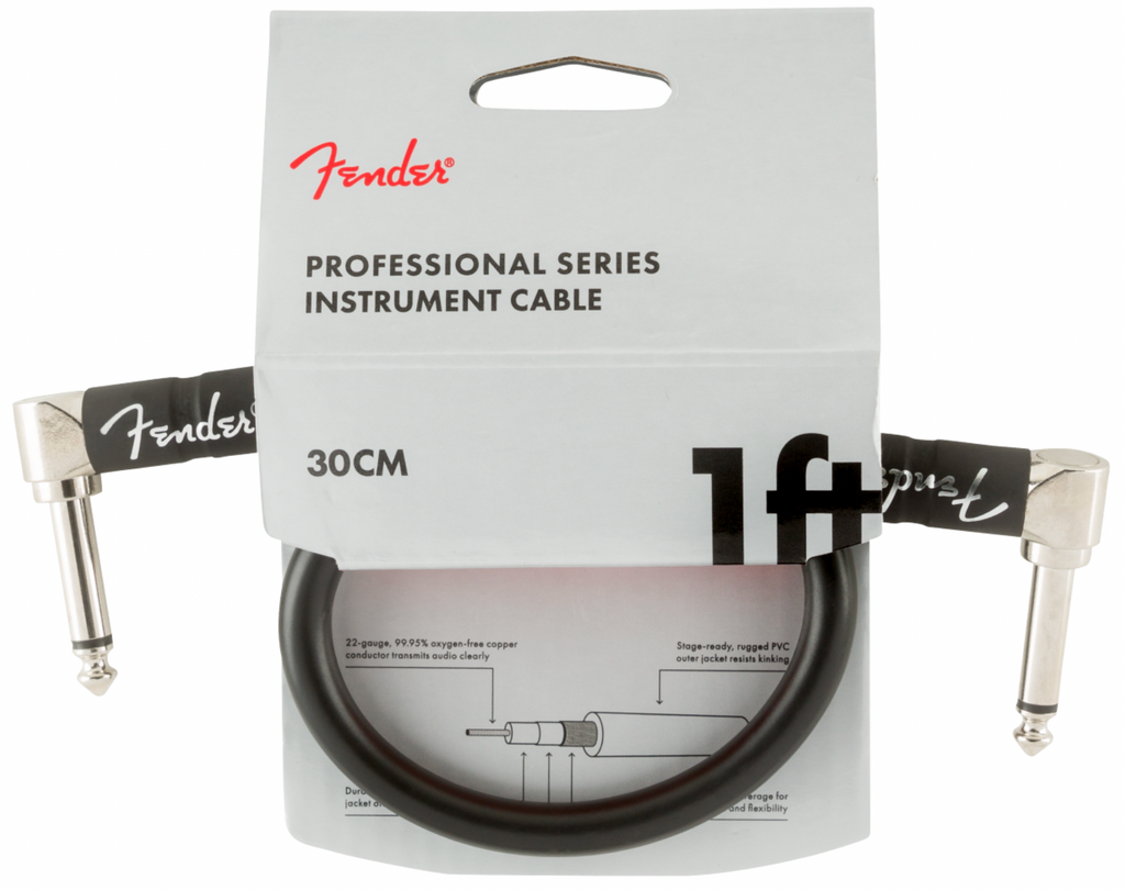 Fender Professional Series Instrument Cable 1' - Black