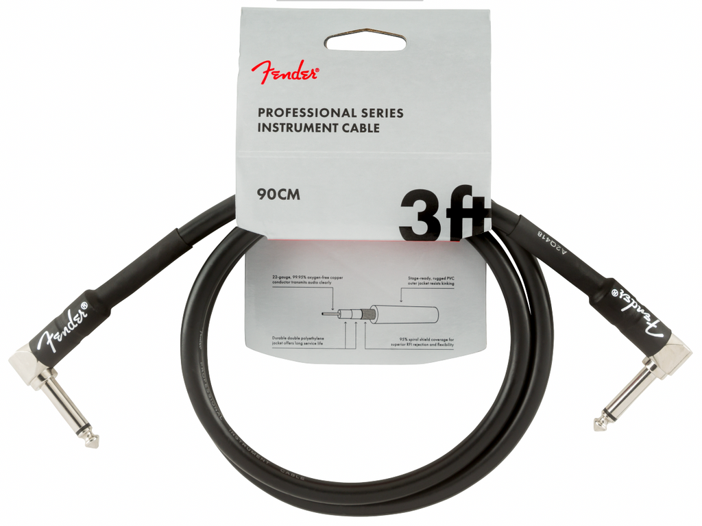 Fender Professional Series Instrument Cable 3' - Black