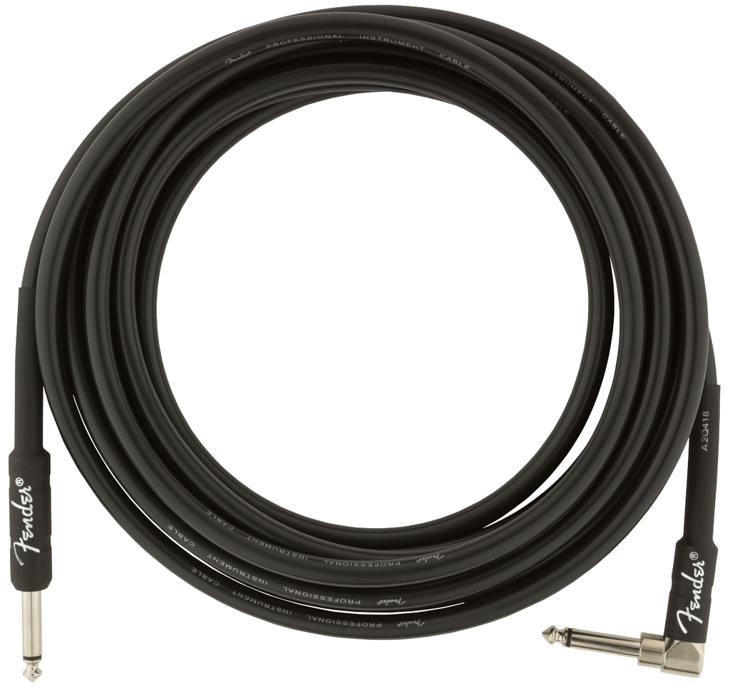 Fender Professional Series Angled Instrument Cable 15' - Black