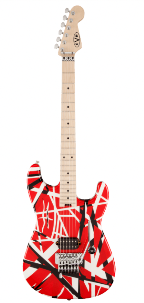 2017 EVH Stripped Series Electric Guitar - Red with Black Stripes