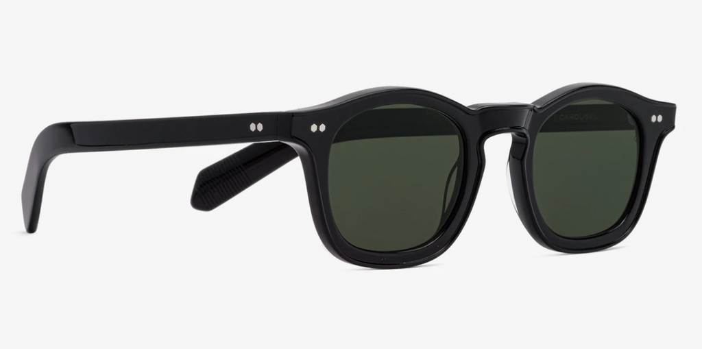 Johann Wolff Sunglasses - Carousel in Black w/ Green Polar Lenses