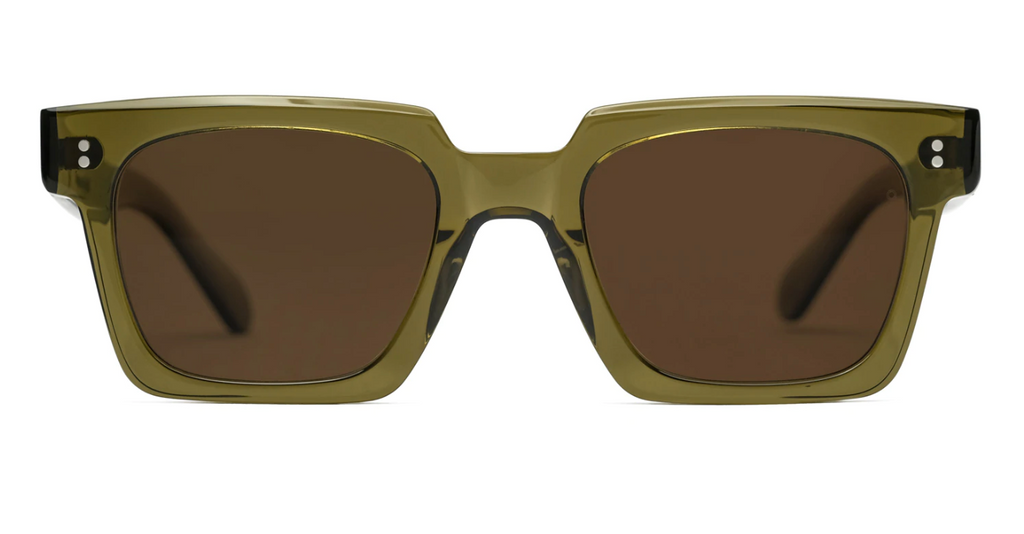 Johann Wolff Sunglasses - Anna in Army w/ Brown Polarized Lenses