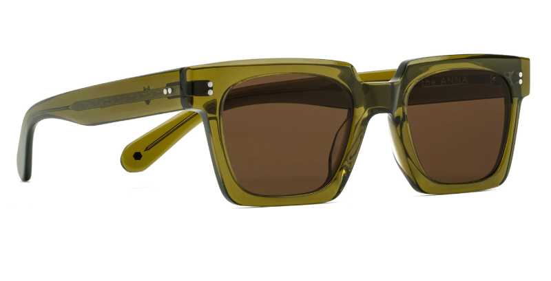 Johann Wolff Sunglasses - Anna in Army w/ Brown Polarized Lenses