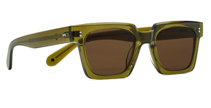 Johann Wolff Sunglasses - Anna in Army w/ Brown Polarized Lenses