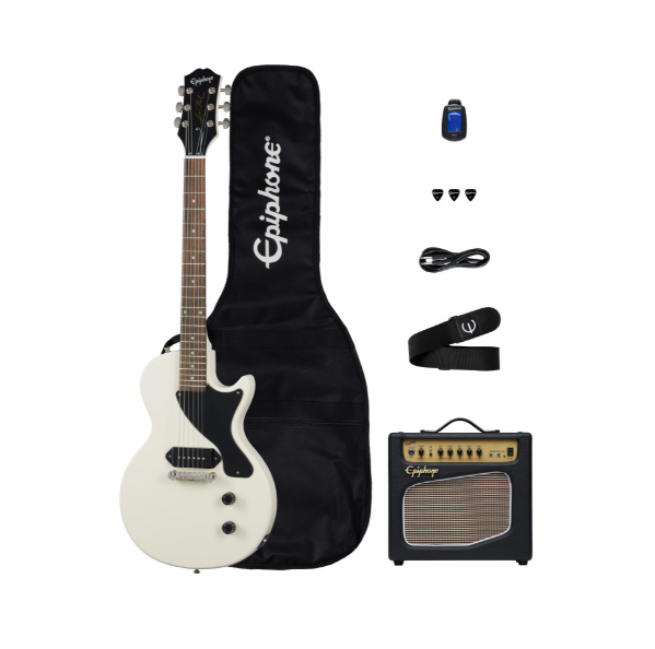 Epiphone Billie Joe Armstrong Les Paul Junior Electric Guitar And Amp Player Pack - Classic White
