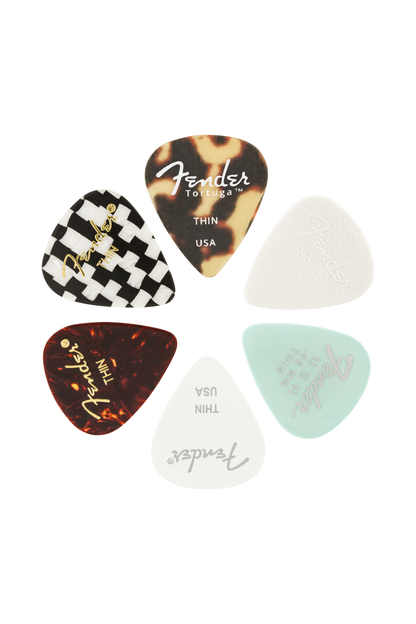 Fender Material Medley 351 Shape Picks - 6 Pack
