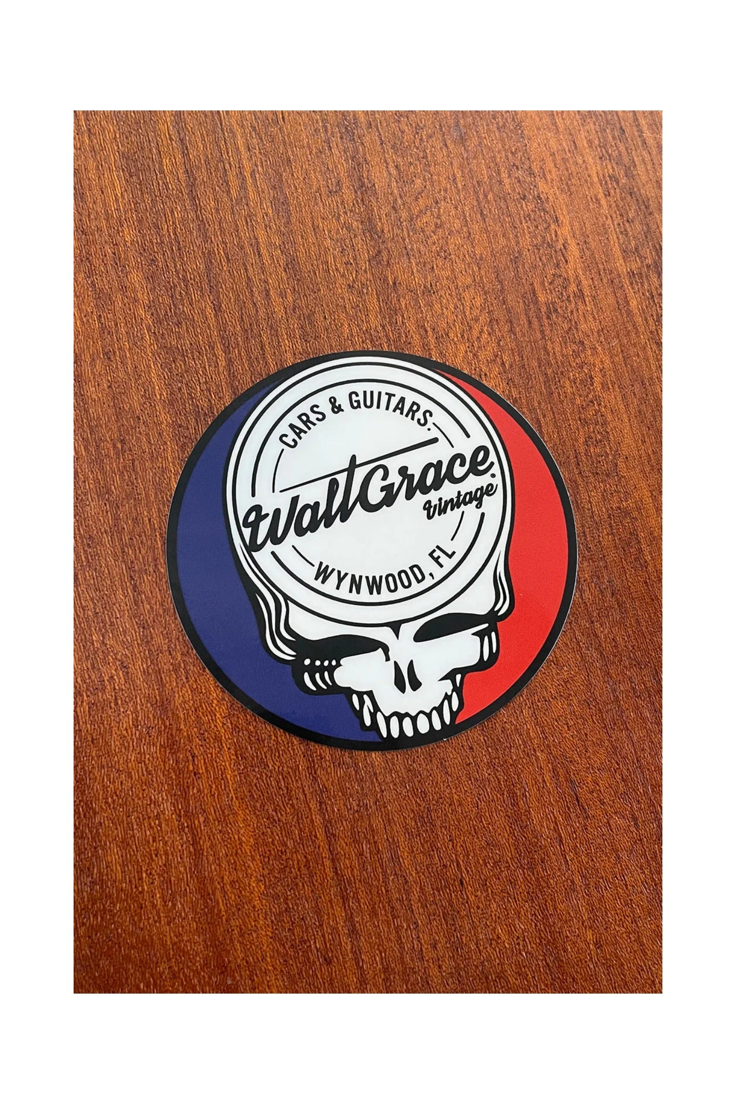 Walt Grace Vintage Jumbo "Stealie" Skull Sticker 4"
