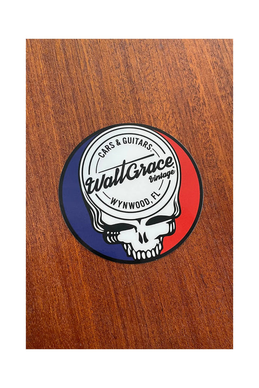 Walt Grace Vintage Jumbo "Stealie" Skull Sticker 4"
