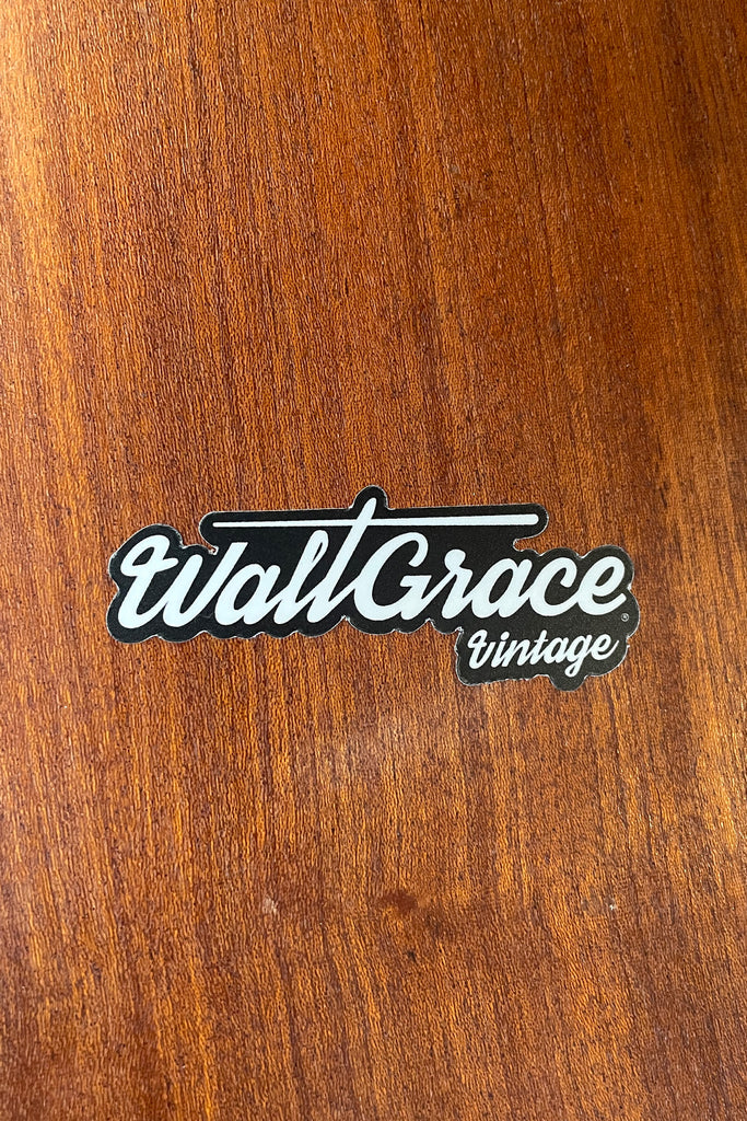 Walt Grace Vintage Script Sticker 3.25" - Black