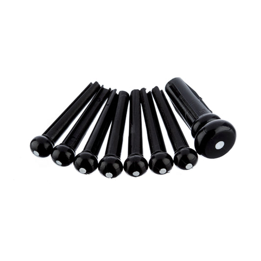 Fender Acoustic Bridge Pin Set - Black with White Dot