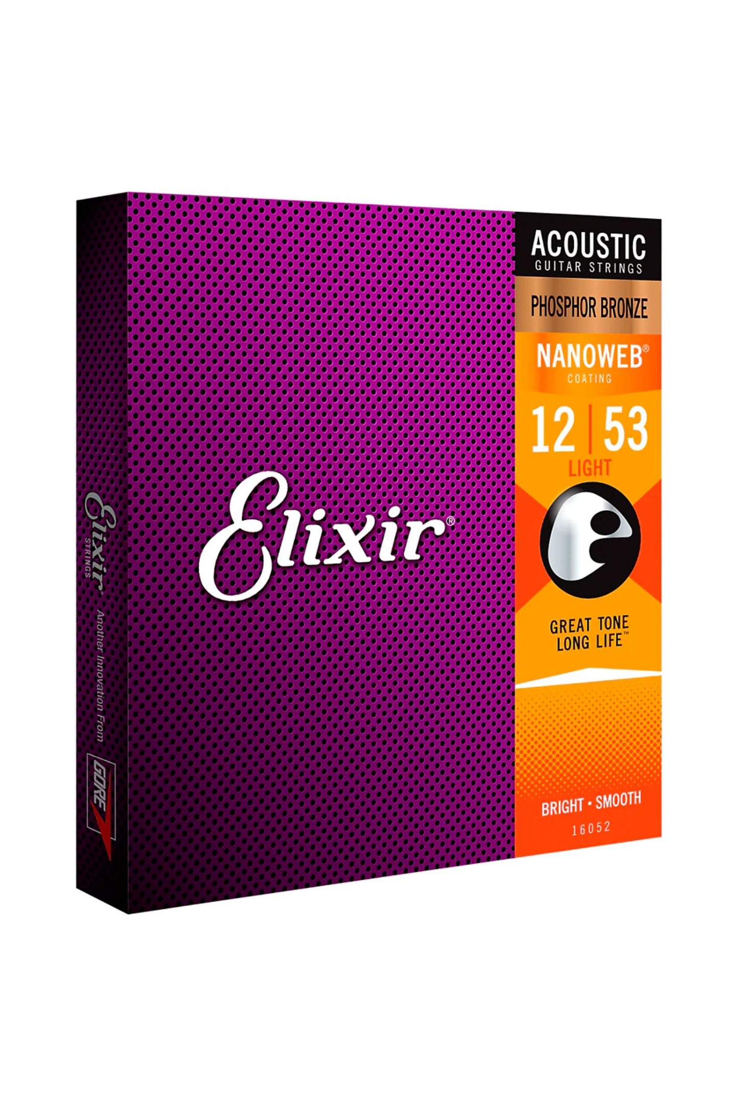 Elixir Strings Nanoweb Phosphor Bronze Acoustic Guitar Strings - .012-.053 Light