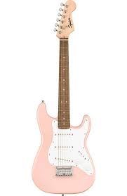 Squier Stratocaster Mini Electric Guitar - Shell Pink