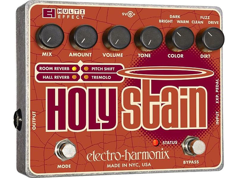 Electro-Harmonix Holy Stain Distortion Reverb Pitch Tremolo Multi-effects Pedal