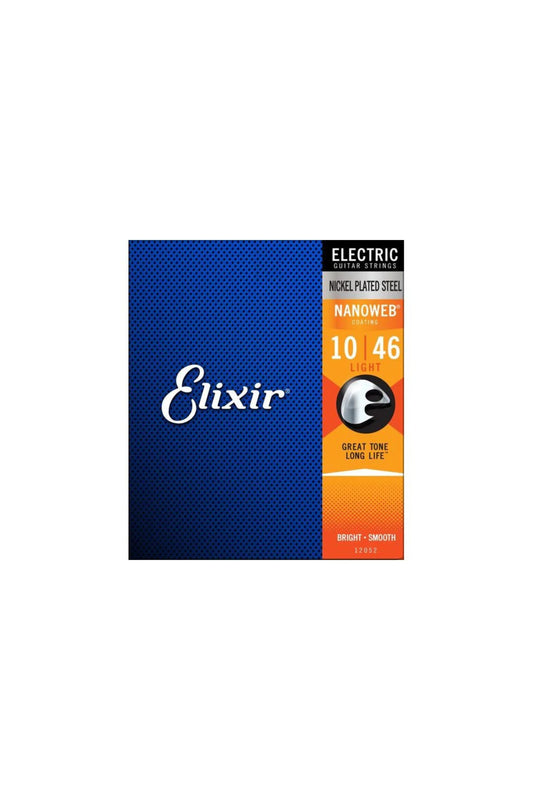 Elixir Strings Nanoweb Electric Guitar Strings -.010-.046 Light