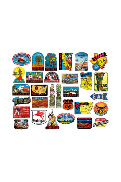 Route 66 - Vintage Stickers