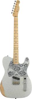 Fender Brad Paisley Road Worn Telecaster Electric Guitar - Silver Sparkle