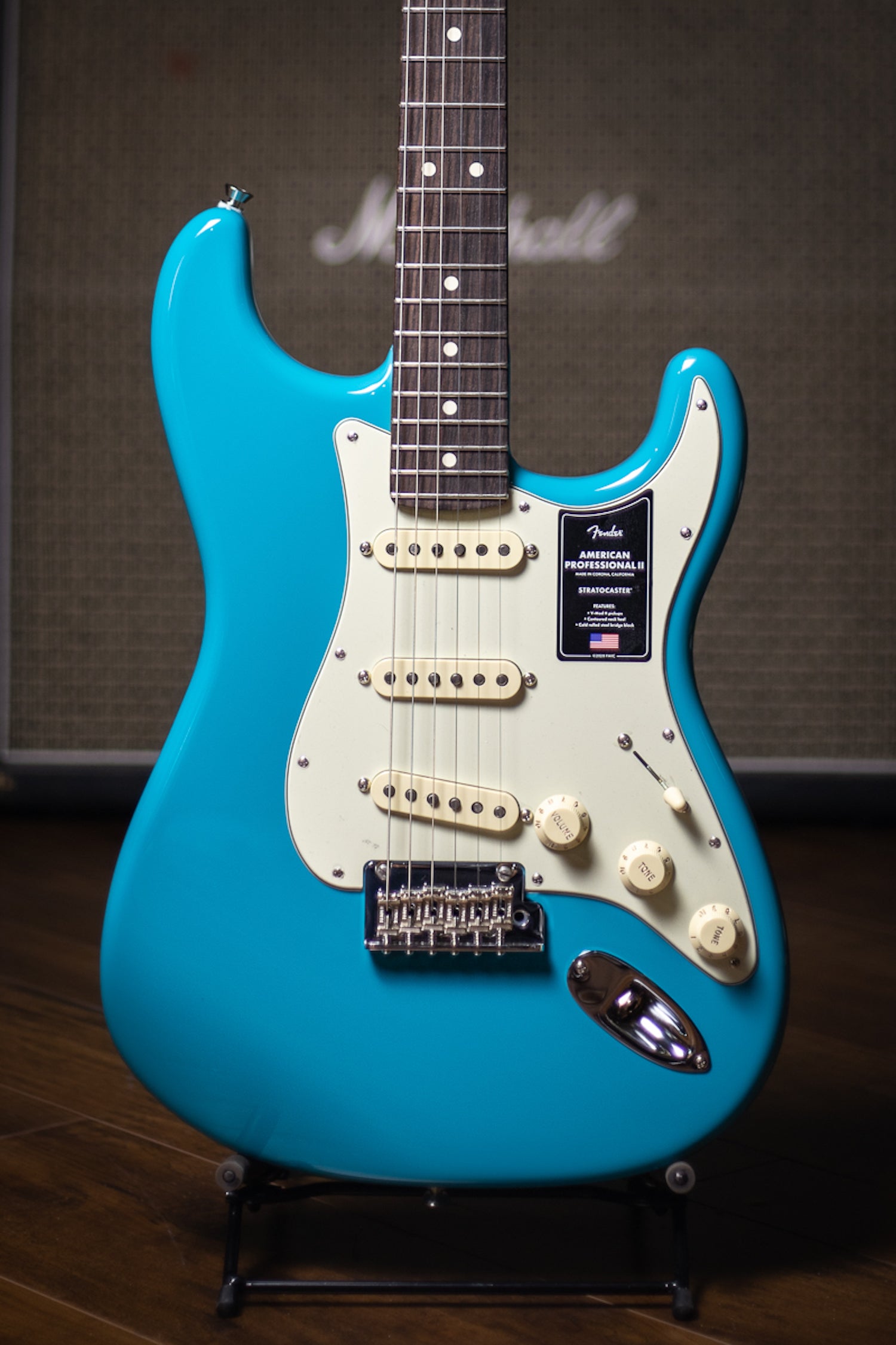 Fender American Professional II Stratocaster Electric Guitar - Miami Blue