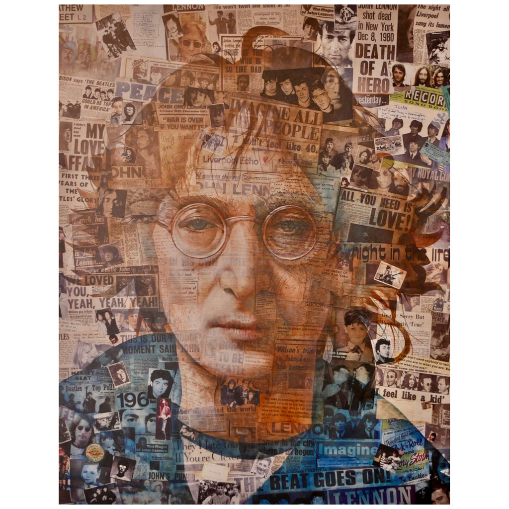 Anthony Brown - John Lennon Collage - Walt Grace Vintage
