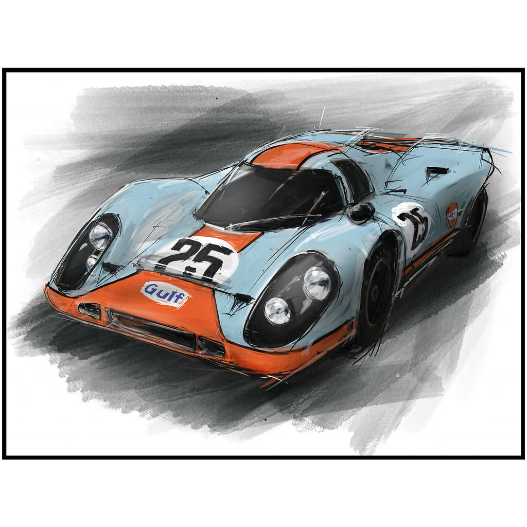 Enrique Napp - Porsche Gulf Le Mans Print