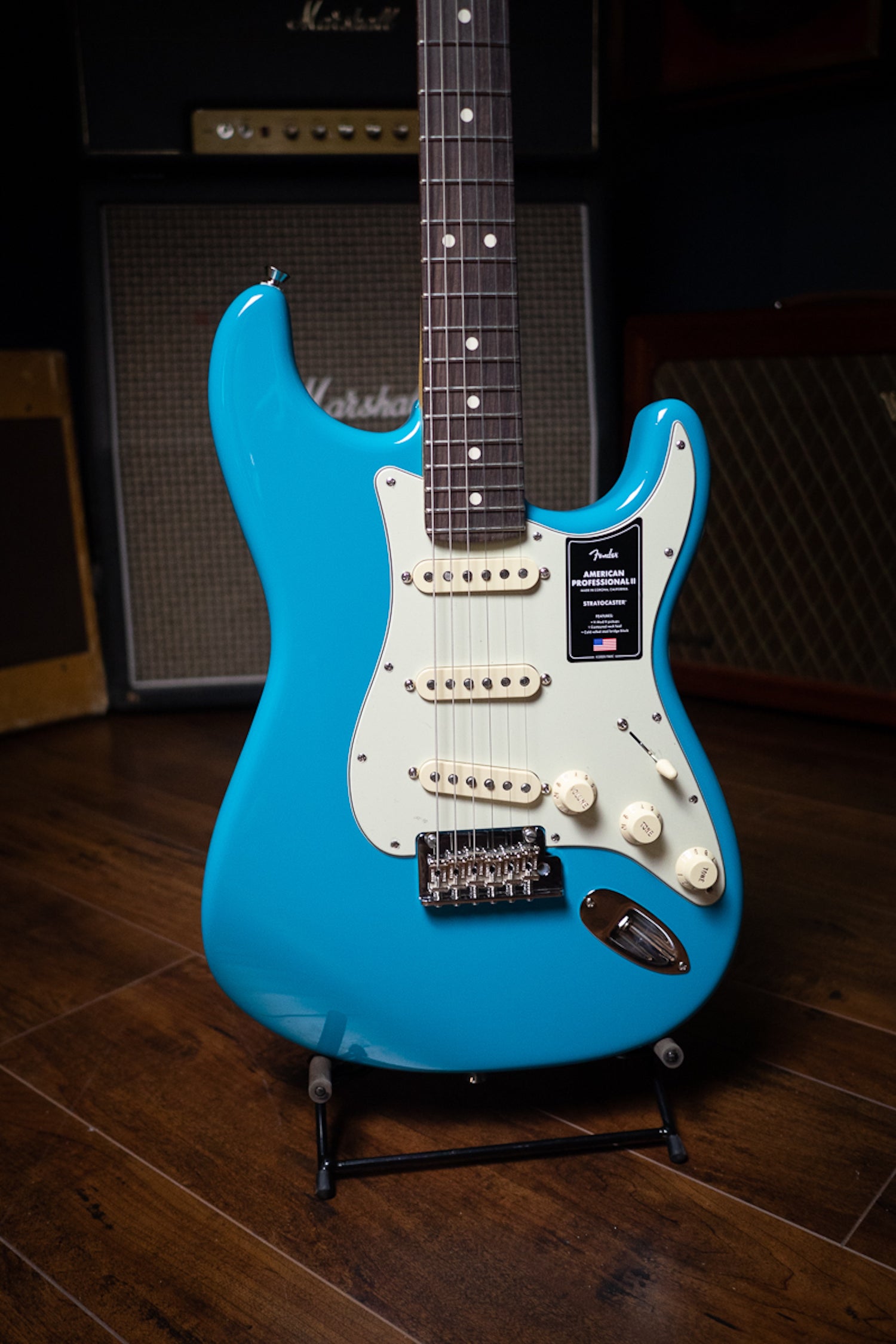 Fender American Professional II Stratocaster Electric Guitar - Miami Blue