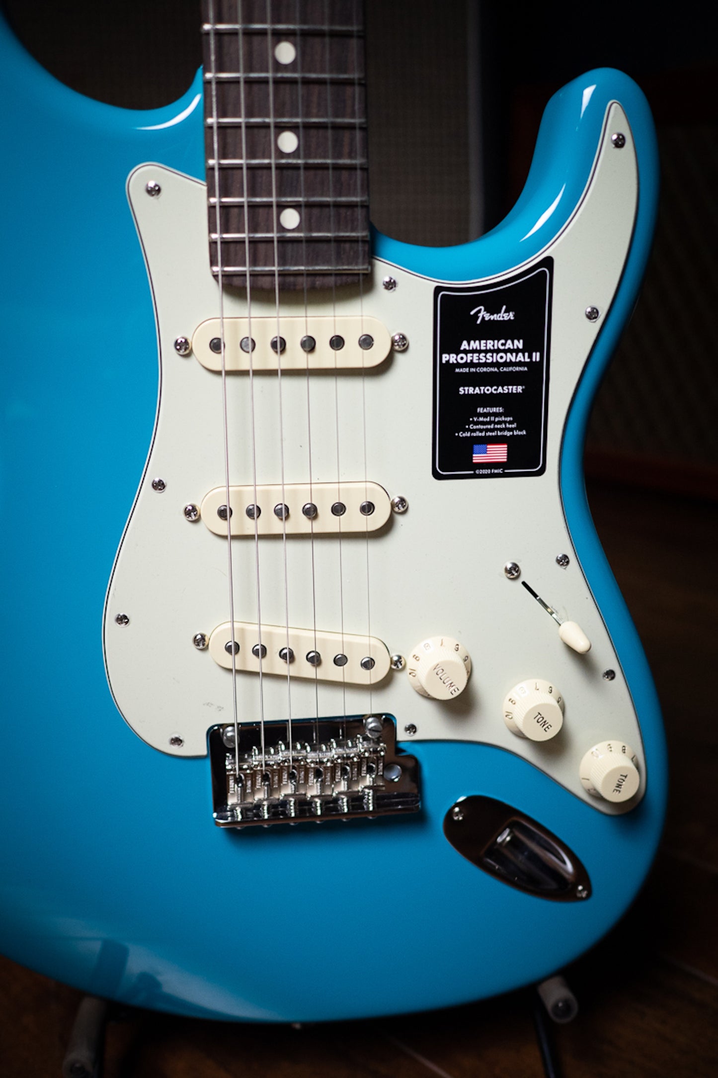 Fender American Professional II Stratocaster Electric Guitar - Miami Blue
