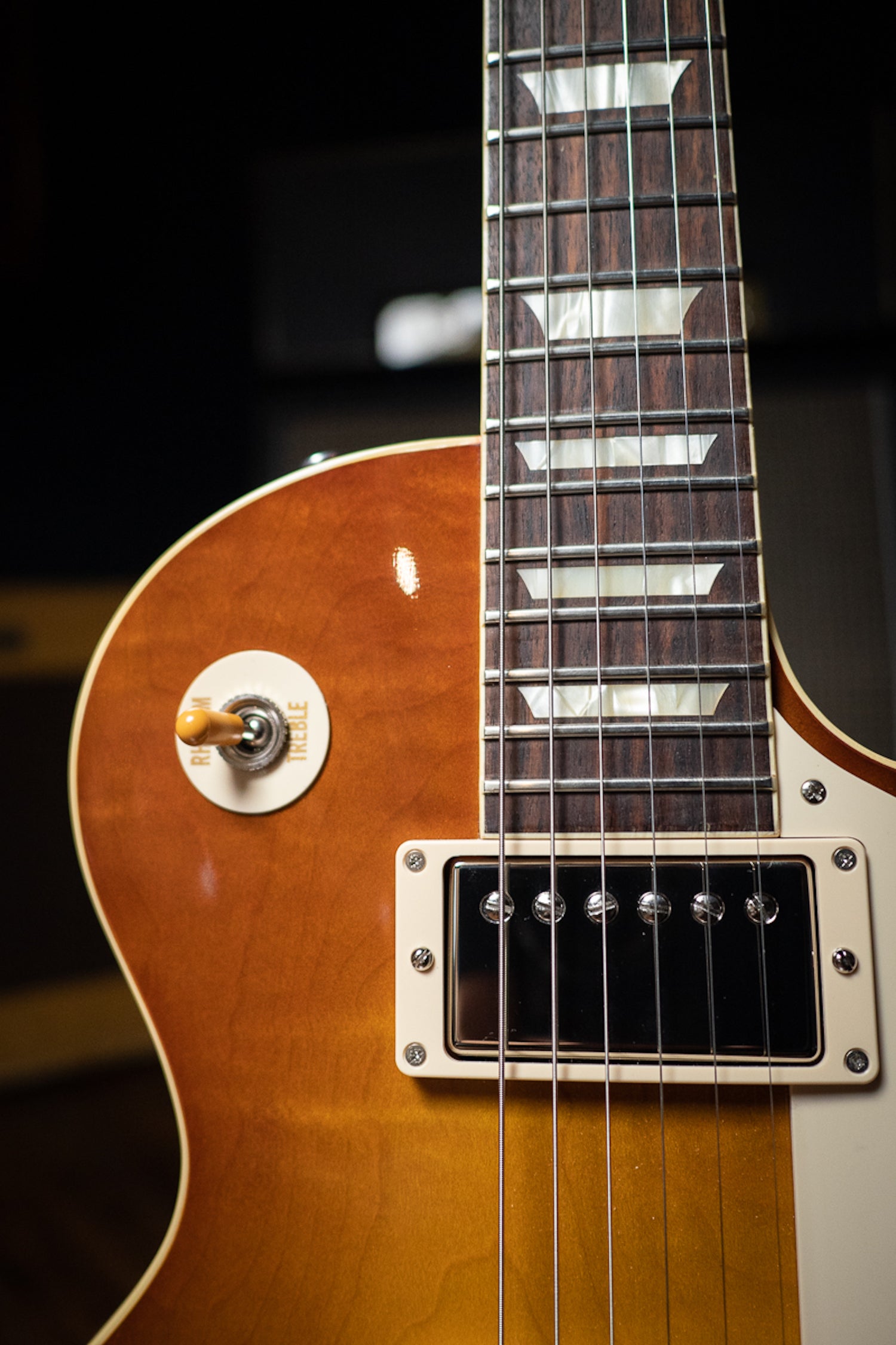 2016 Gibson Custom Shop Les Paul 1958 Reissue Figured Top Electric Guitar - Aged Iced Tea Burst