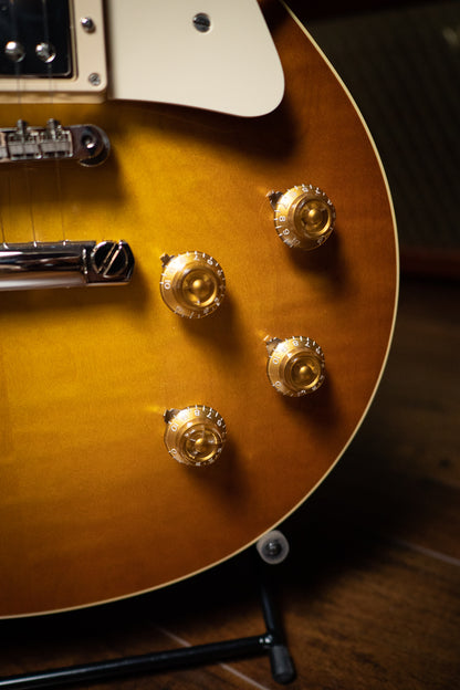 2016 Gibson Custom Shop Les Paul 1958 Reissue Figured Top Electric Guitar - Aged Iced Tea Burst