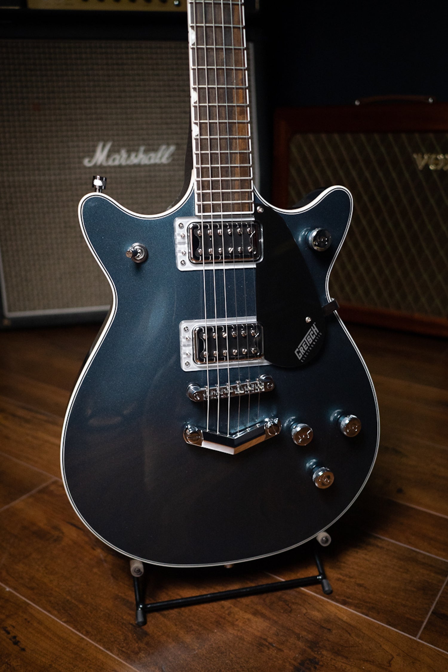 Gretsch G5222 Electromatic® Double Jet™ BT With V-Stoptail Electric Guitar - Jade Grey Metallic