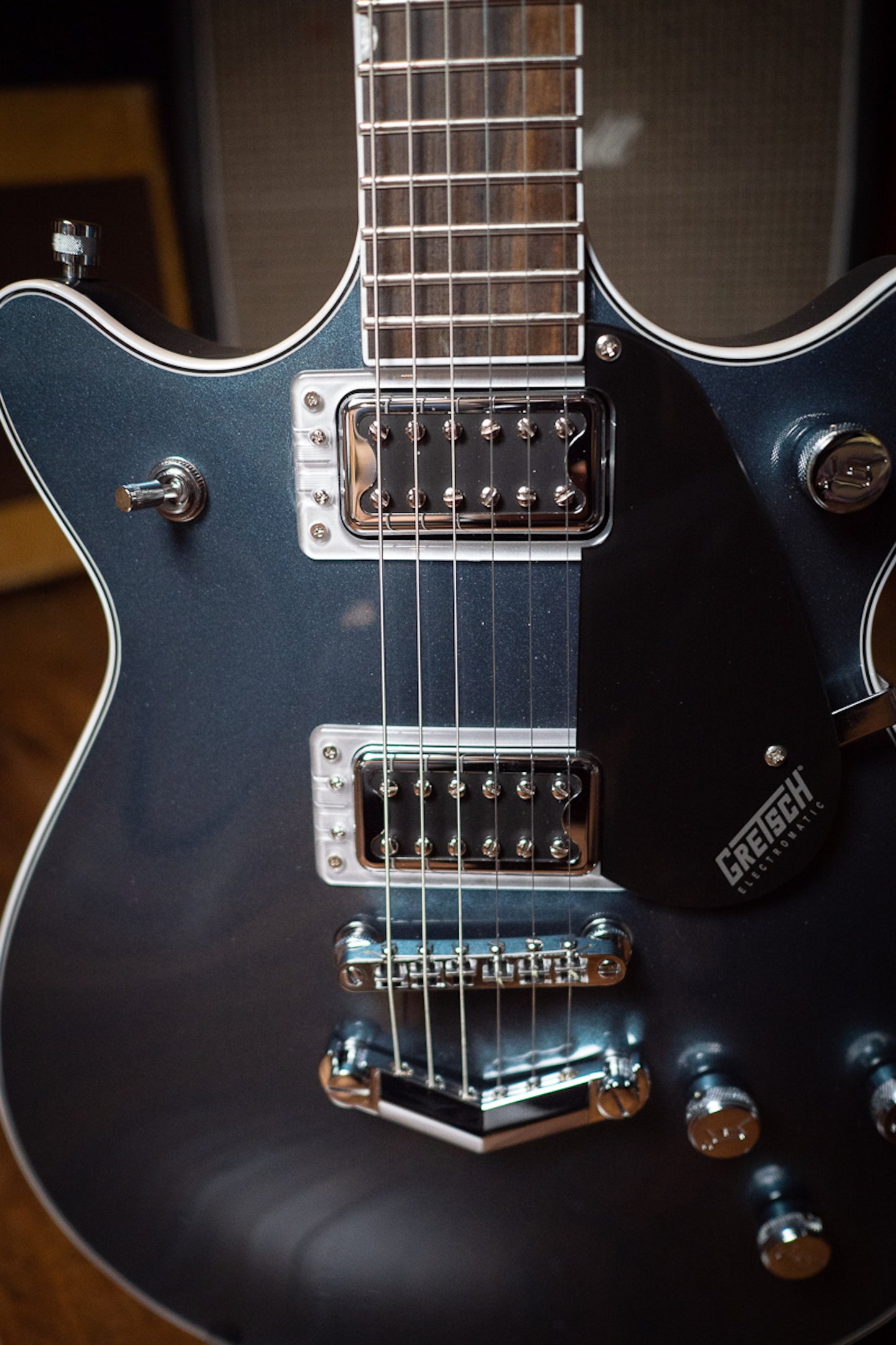 Gretsch G5222 Electromatic® Double Jet™ BT With V-Stoptail Electric Guitar - Jade Grey Metallic