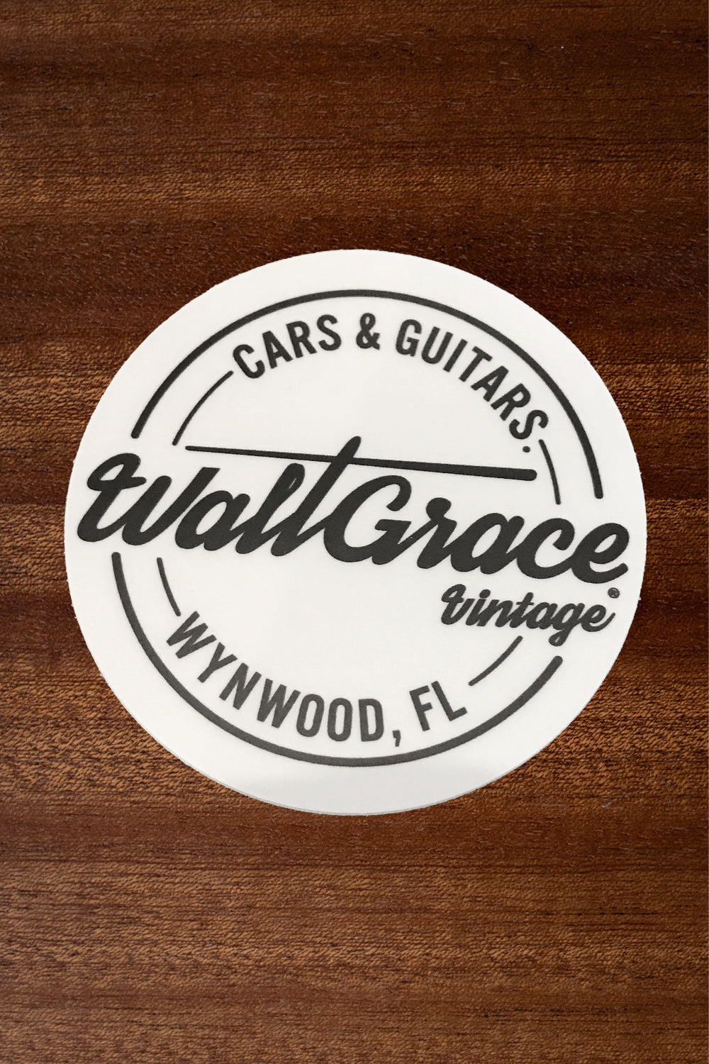 Walt Grace Vintage Round Sticker 3" - Walt Grace Vintage
